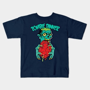 Zombie Halloween Funny Zombie Dinner Kids T-Shirt